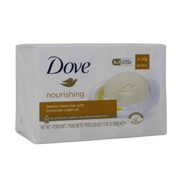 Dove Bar Soap Nourishing Moroccan Argan Oil 4ct 90g